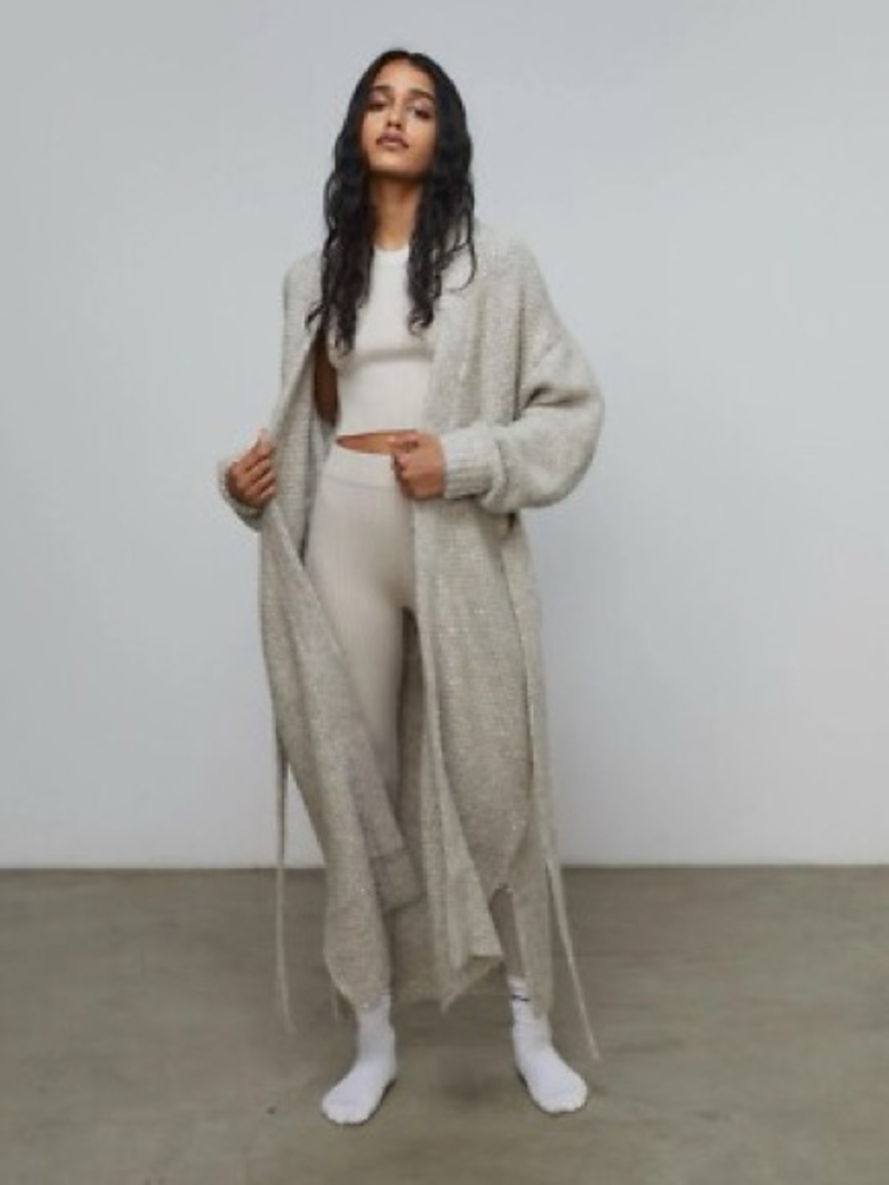LUNYA Chunky Wool Knit Robe - Picture 7 of 8